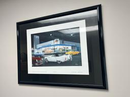 (SIGNED) "BOULEVARD FORD" BY DAVE SNYDER FRAMED PRINT - GASOLINE ALLEY PUBL
