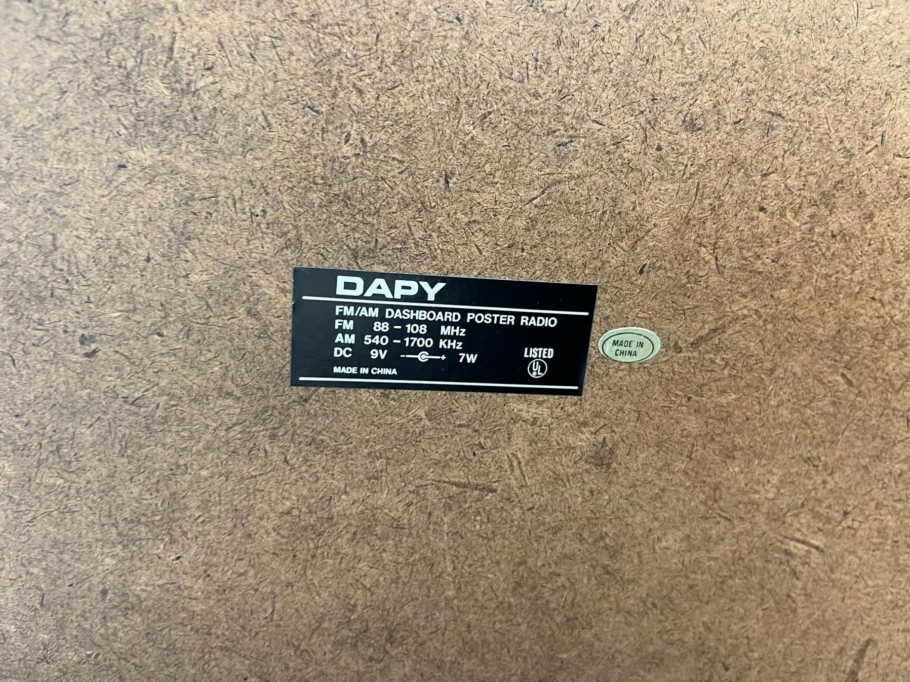 DAPY FM/AM/ME POSTER CADILLAC DASHBOARD WALL / POSTER RADIO