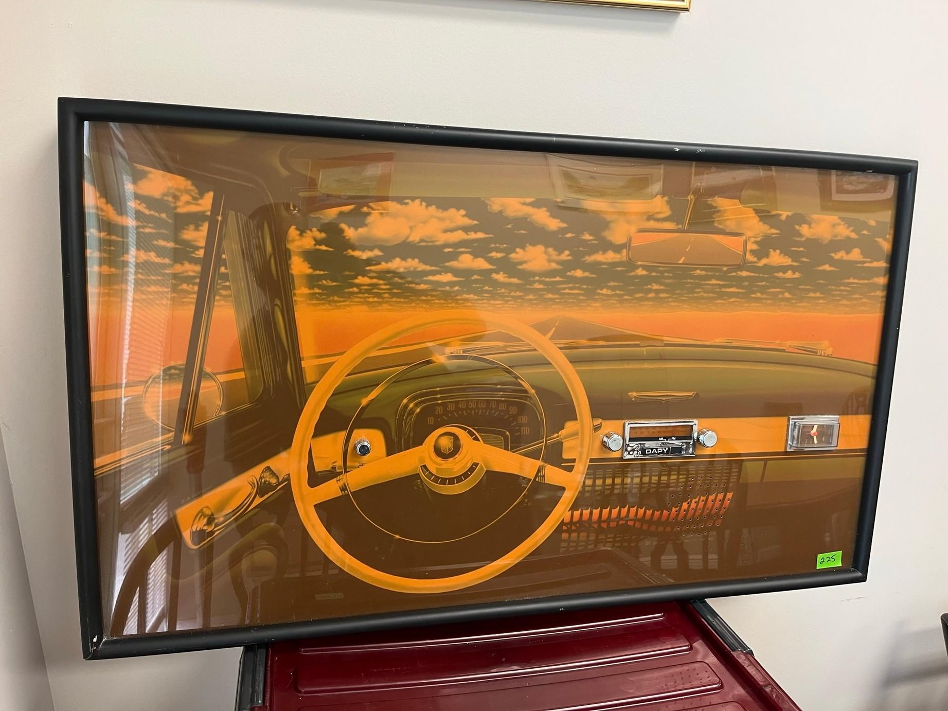 DAPY FM/AM/ME POSTER CADILLAC DASHBOARD WALL / POSTER RADIO