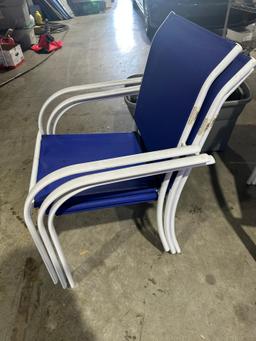 STACKING CHAIRS - BLUE