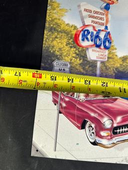 ROUTE US 66 DINER METAL SIGN