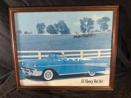 57' CHEVY BEL AIR PRINT - FRAMED