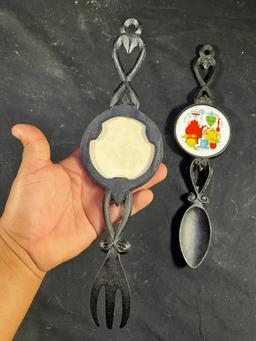 CAST IRON KITCHEN DÉCOR - FORK, SPOON