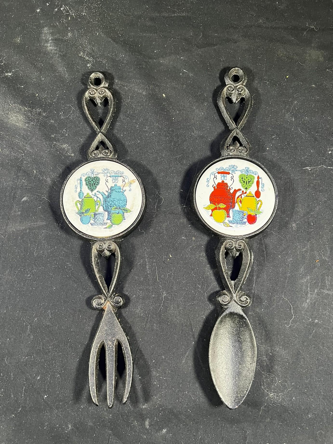 CAST IRON KITCHEN DÉCOR - FORK, SPOON