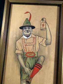 VINTAGE ARTWORK GERMAN BEER - BILL FARLEY 1951