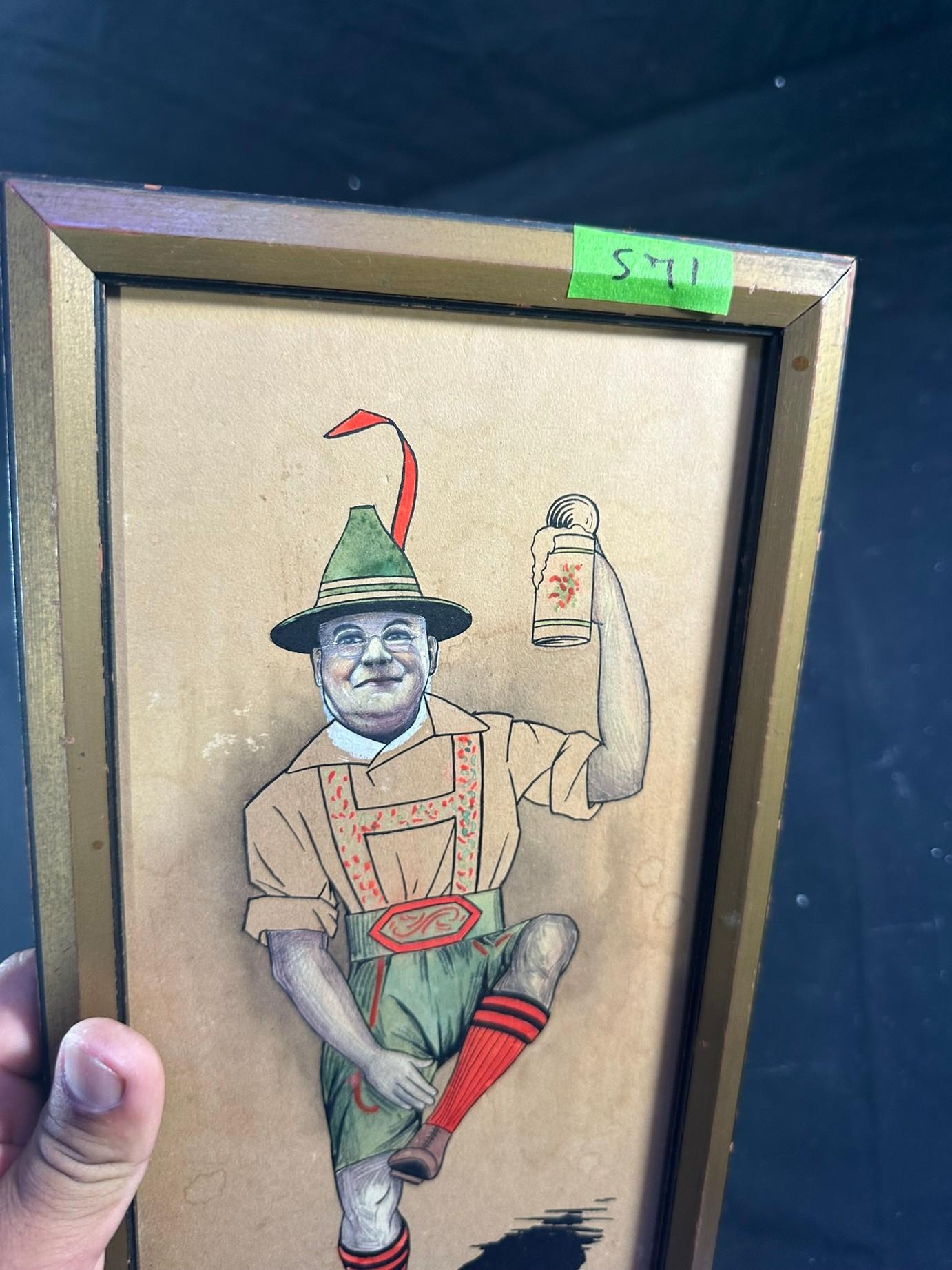 VINTAGE ARTWORK GERMAN BEER - BILL FARLEY 1951