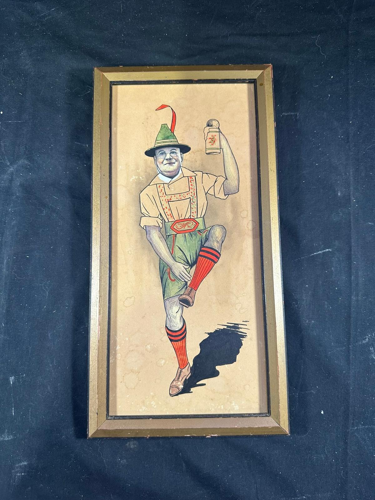 VINTAGE ARTWORK GERMAN BEER - BILL FARLEY 1951