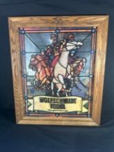 WOLFSCHMIDT VODKA STAINED GLASS STYLE MIRROR - "THE SPIRIT OF THE CZAR" WOO