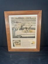 CHEVROLET "USED OK CARS" FRAMED ADVERTISMENT