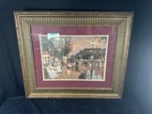 EVENING STREET SCENE - FINE ART PRINT (BY CHRISTA KIEFFER) - FRAMED