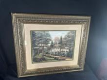 FRAMED PRINT - VIEW OF A COTTAGE