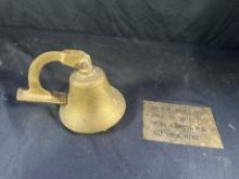 BRASS BELL - INCLUDES "HE WHO RINGS THE BELL IN JEST-BUYS A DRINK FOR ALL T