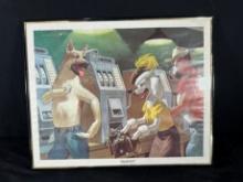 "JACKPOT" BY ARTHUR SARNOFF - FRAMED PRINT