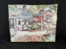 OLD TIME GAS STATION PRINT - FRAMED
