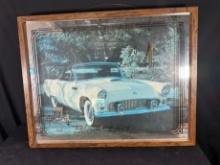 1955 THUNDERBIRD WALL CLOCK - FRAMED