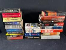 BOOKS ASSORTED - JOHN GRISHAM, TOM CLANCY, LARRY BOND, JAMES PATTERSON, ETC