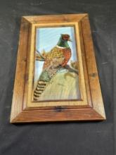 HELEN L BANMAN GLASS OIL PAINTING - FRAMED
