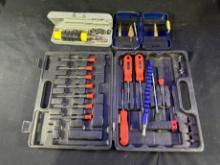 TOOLS ASSORTED - (1) PRECISON SET (1) DRIVER SET (1) BIT SET