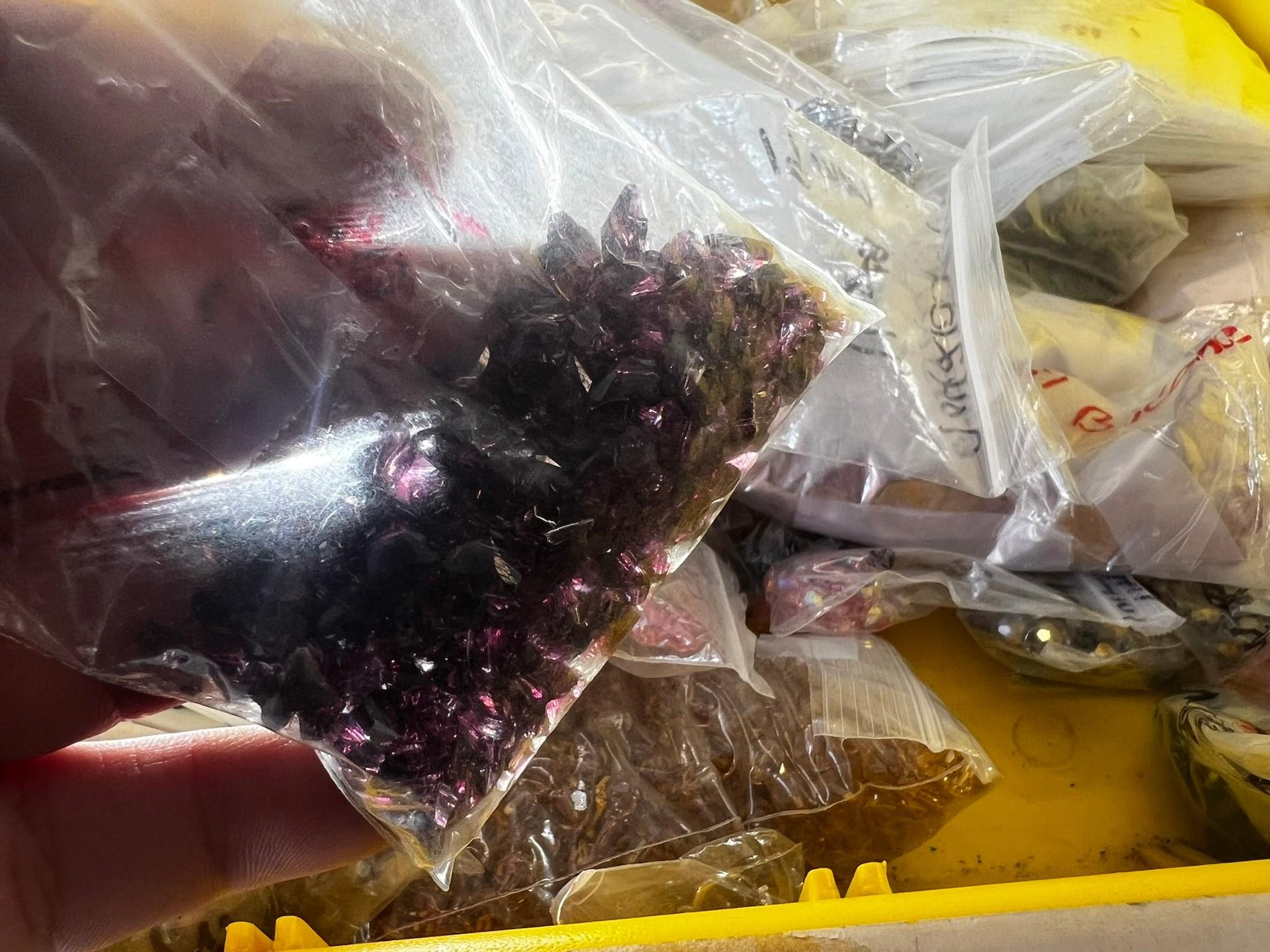 LOT - ASSORTED CRYSTALS, ETC