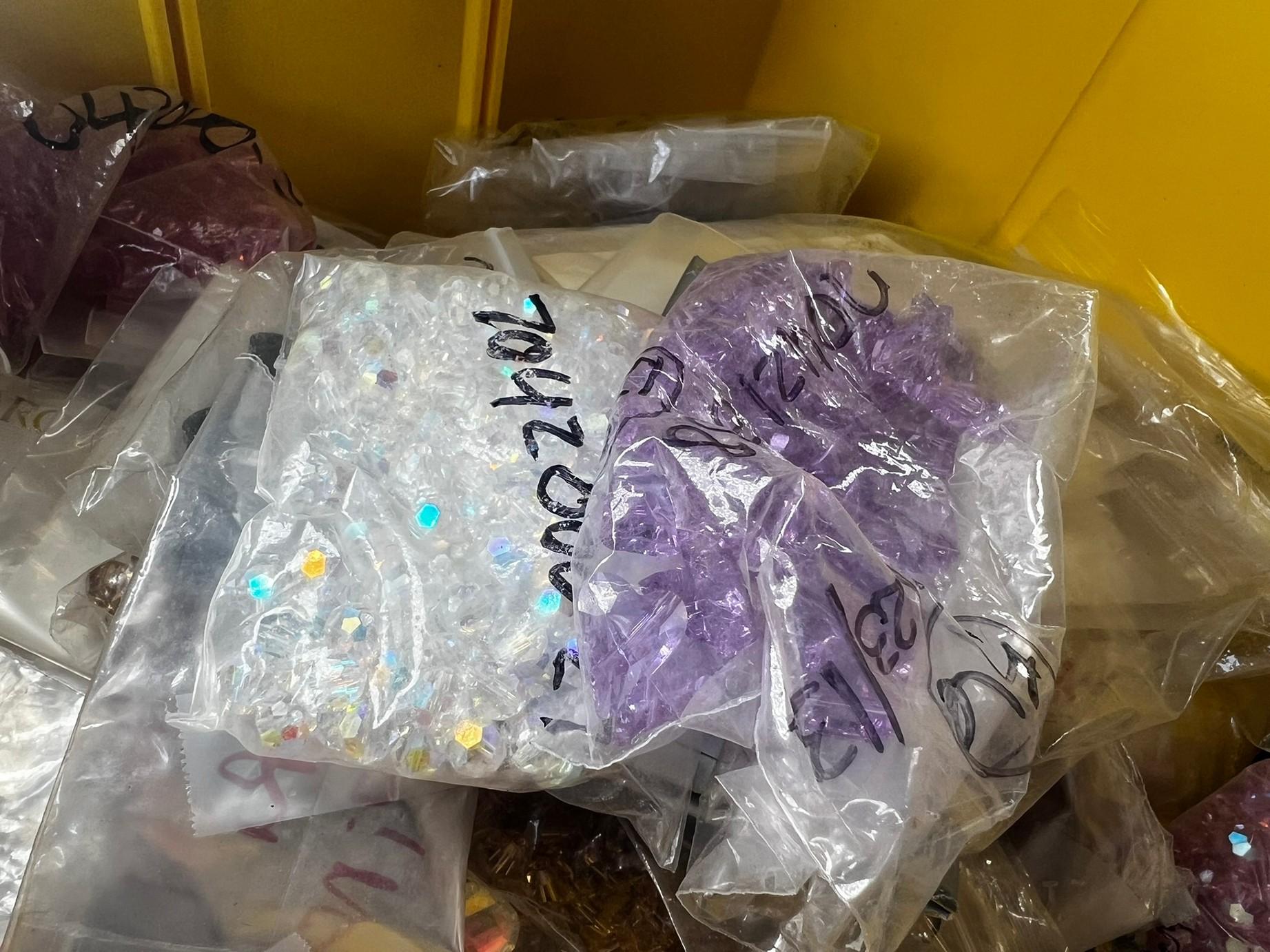 LOT - ASSORTED CRYSTALS, ETC