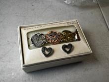 SETS- BRACELET / EARRINGS SET - "HEARTS, LOVE,"