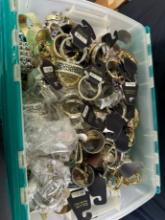 LOT - LARGE TOTE OF ASSORTED BRACLETS - TOTE INCLUDED