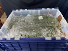 LOT - LARGE TOTE OF GREEN NECKLACES (IN PACKS OF 12) - TOTE INCLUDED