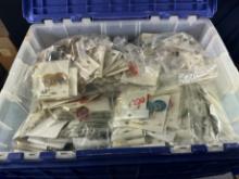 LOT - LARGE TOTE OF EARRINGS, ASSORTED - TOTE INCLUDED