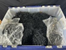 LOT - LARGE TOTE OF JEWELERY SUPPLY, TWINE, ETC - BLACK
