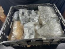 LOT - LARGE TOTE OF BEADS, FINDINGS, SUPPLIES, ETC