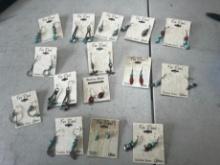 STERLING SILVER EARRINGS - "FOR REAL" WITH GENUINE STONES, ETC