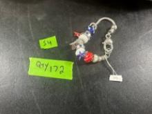 USA - AMERICAN FLAG CHARM BRACLETS