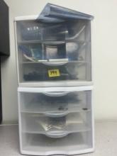 STORAGE CABINETS - WITH ASSORTED PARTS