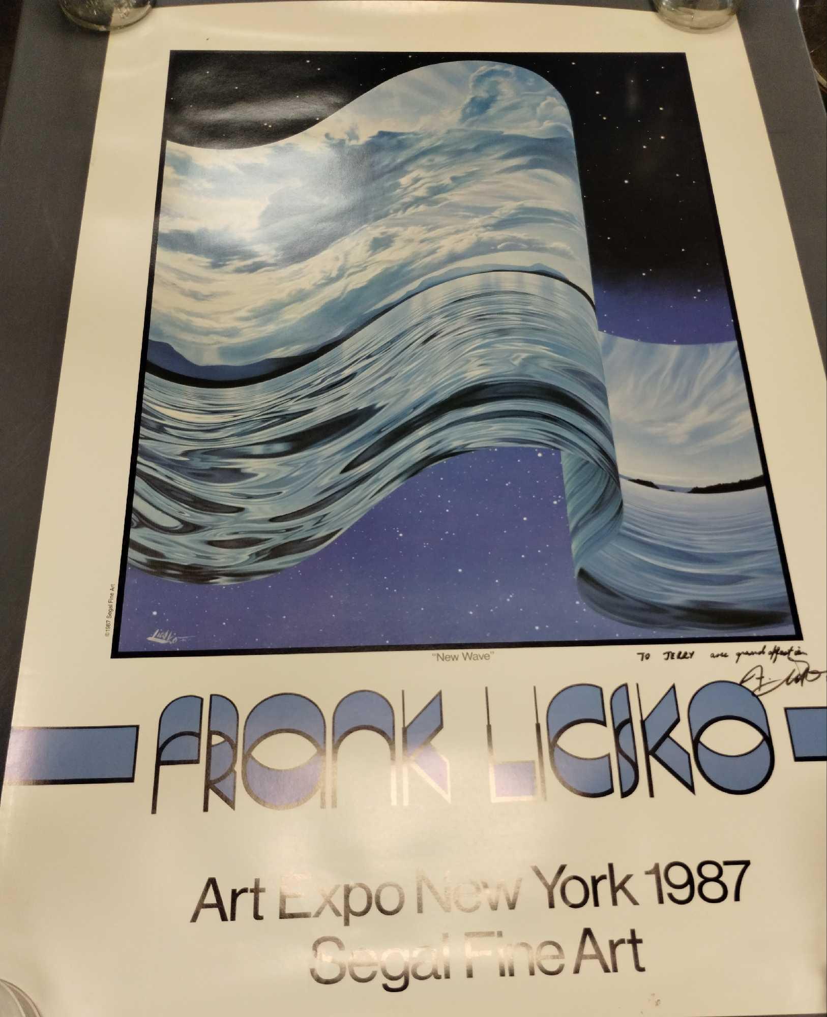 1987 Fronk Licsko "New Wave" Autographed New York Art Expo Poster