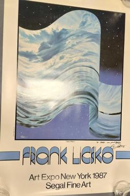 1987 Fronk Licsko "New Wave" Autographed New York Art Expo Poster