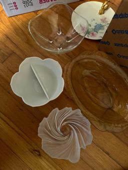 Glass serving plates/ bowels
