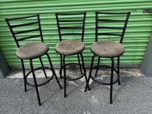 Set of 3 Round Bar Stools