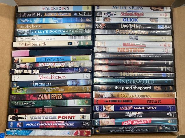 Assorted DVD's - Approximately 40 Per Box