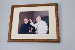 Pope John Paul II Photograph with Pedro Arrupe SJ