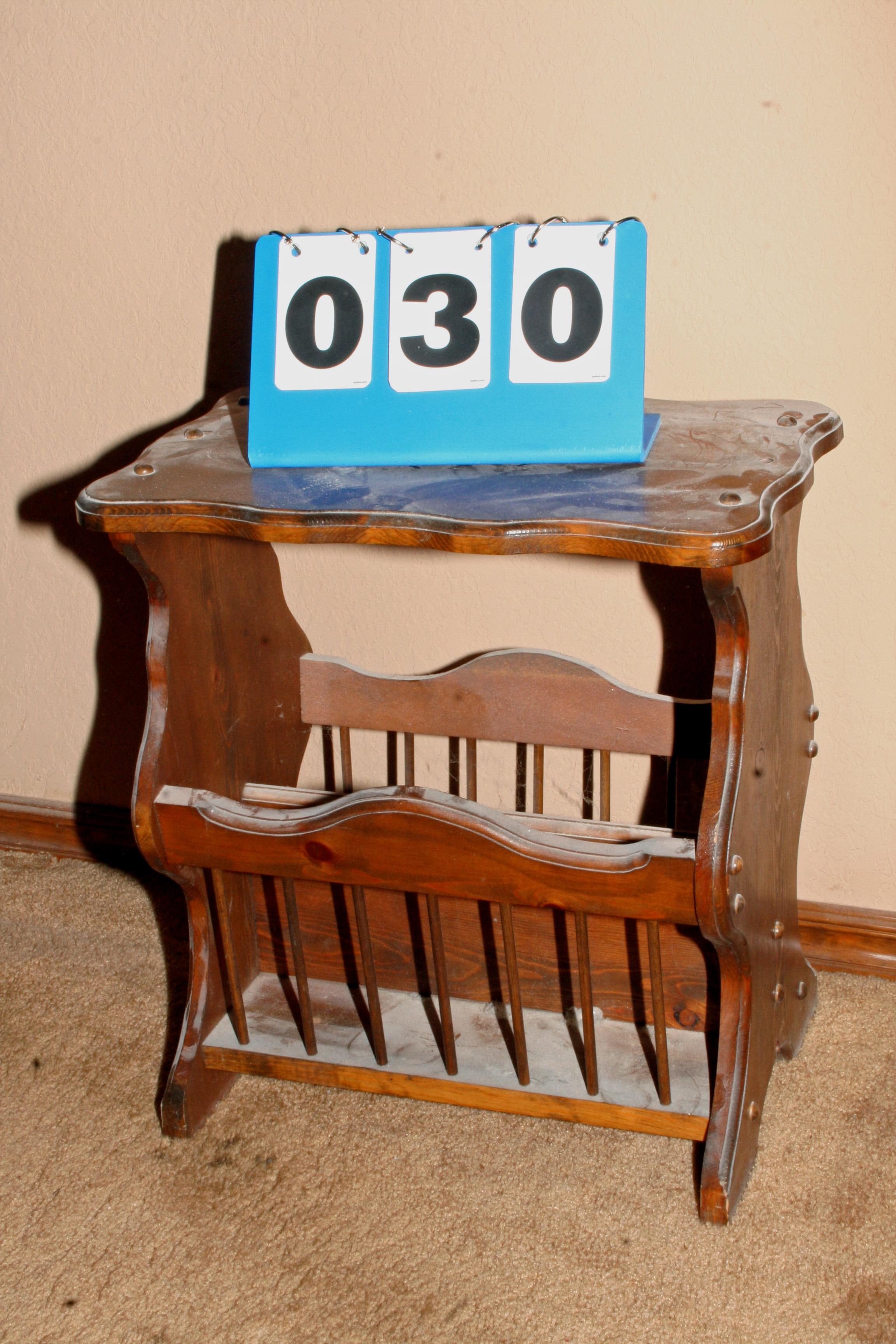 Magazine Rack and Side Table