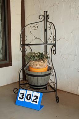 Metal Corner Plant Stand