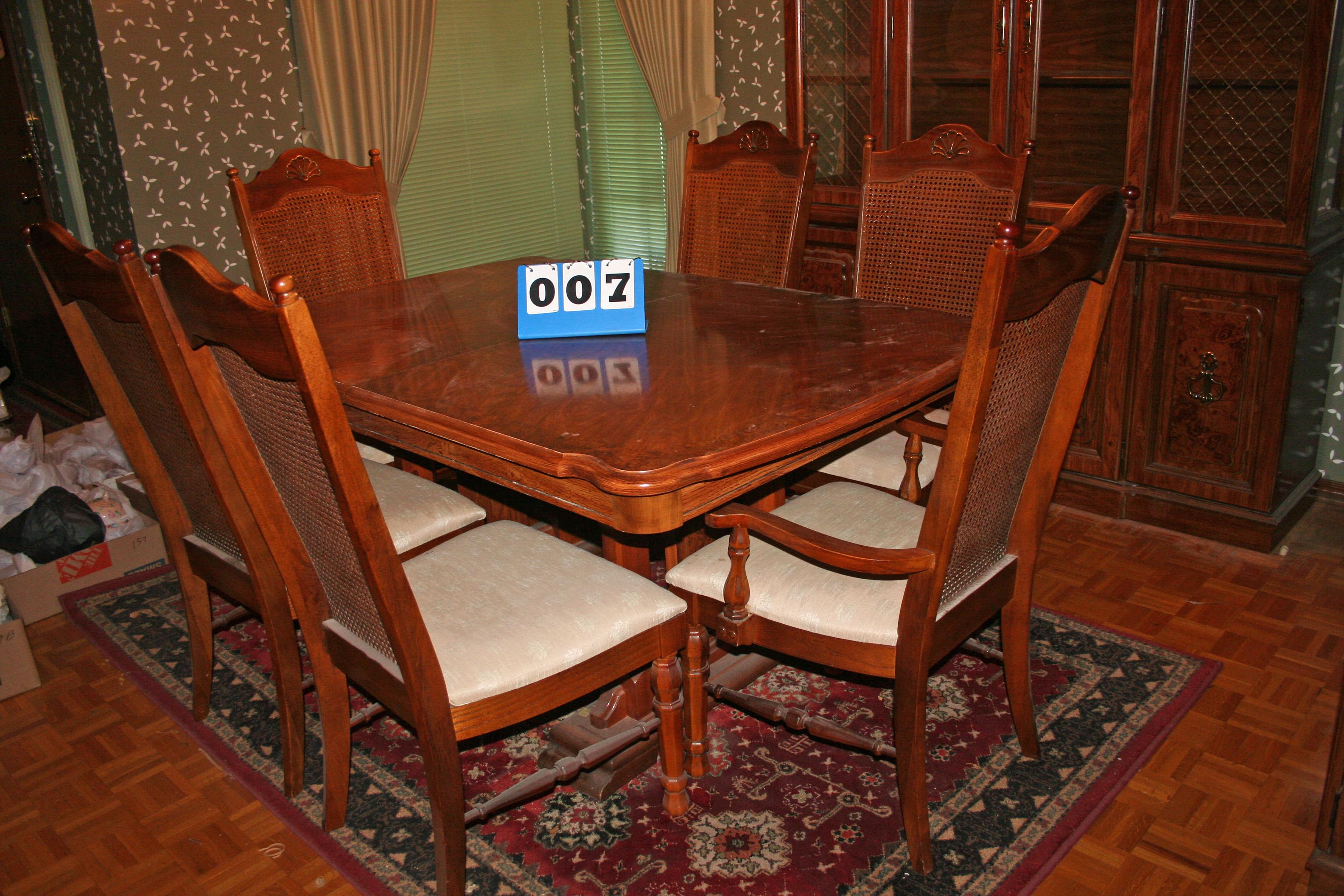 Dining Room Table with Six Chairs