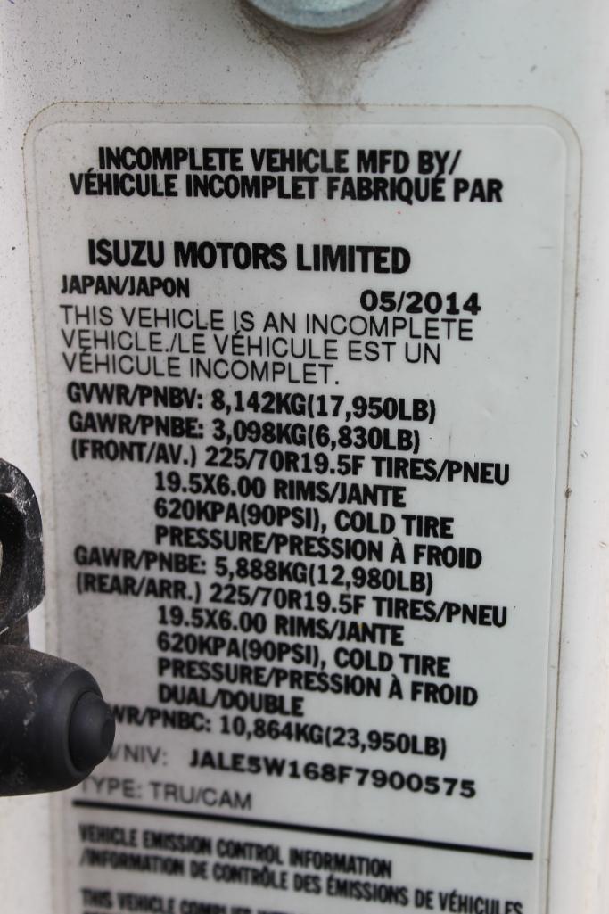 2015 ISUZU NQR DIESEL TRUCK