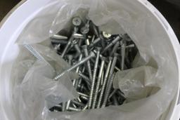 Lot of (4) Buckets of Hardware-Lag Screw Anchors