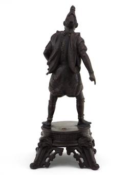 Beautiful Large Antique Bronze Figure Statue Of A Japanese Samurai Warrior