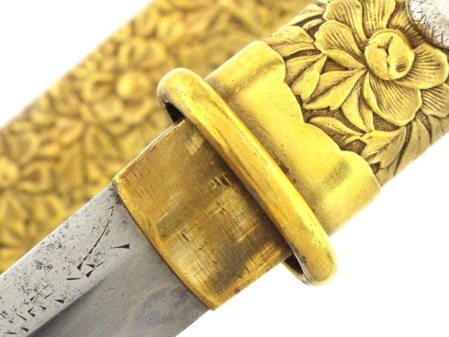 Very Rare Japanese Samurai Tanto Meji Armor Piercing Signed Blade