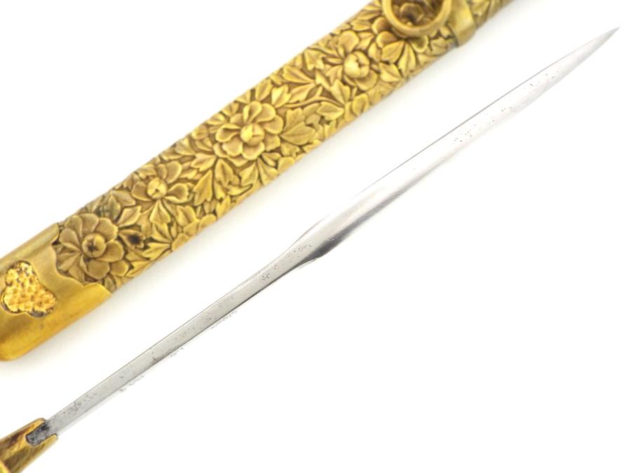 Very Rare Japanese Samurai Tanto Meji Armor Piercing Signed Blade