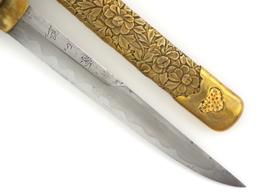 Very Rare Japanese Samurai Tanto Meji Armor Piercing Signed Blade