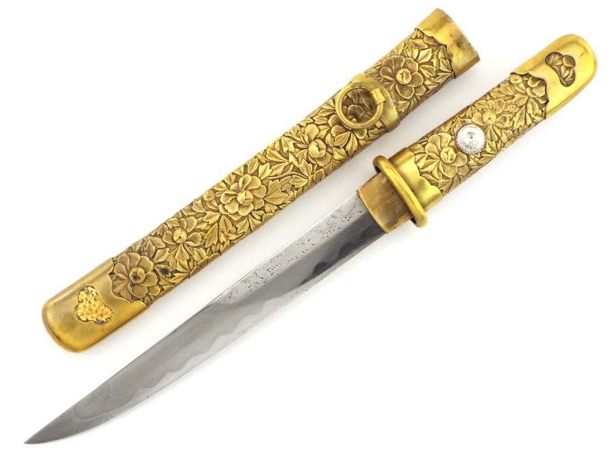 Very Rare Japanese Samurai Tanto Meji Armor Piercing Signed Blade