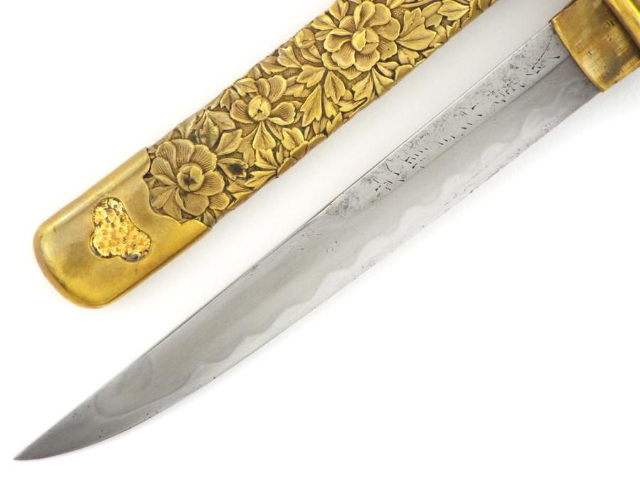 Very Rare Japanese Samurai Tanto Meji Armor Piercing Signed Blade